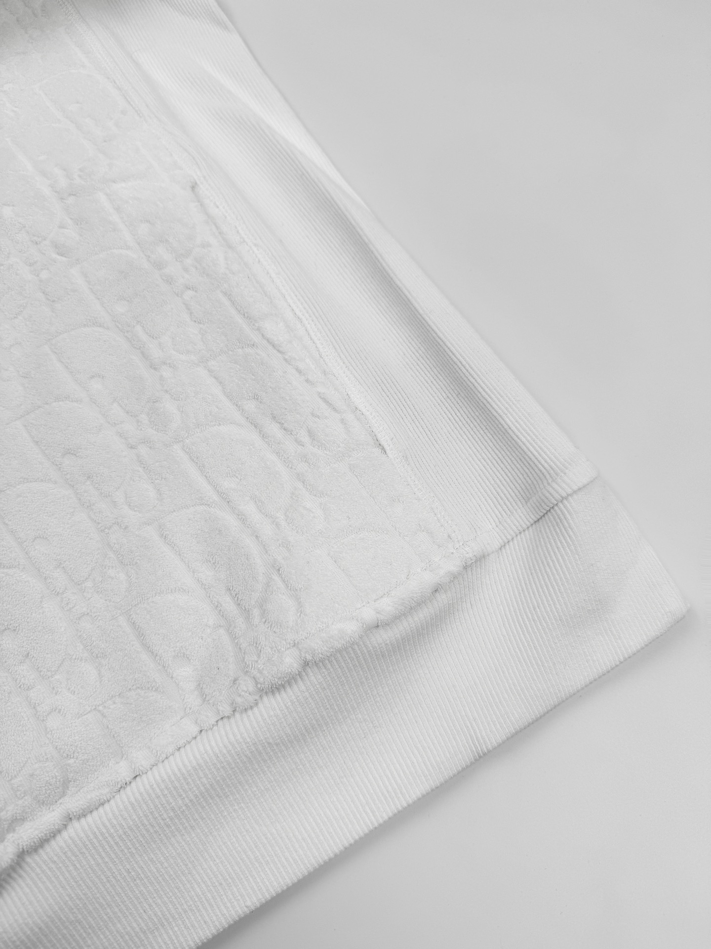 Dior Oblique Toweling White Sweatshirt Hoodie Pullover with Jacquard Pattern 9 i1725458083 8509 3
