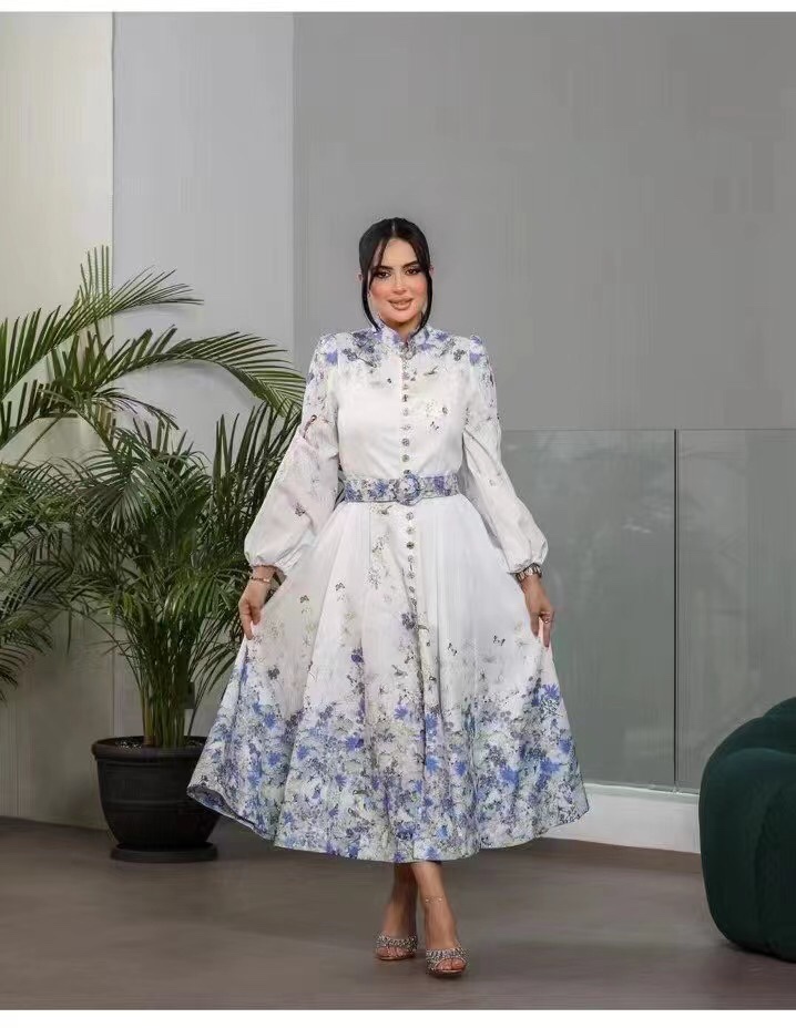 Zimmermann Vêtements Robes Blanc Imprimé Manches longues