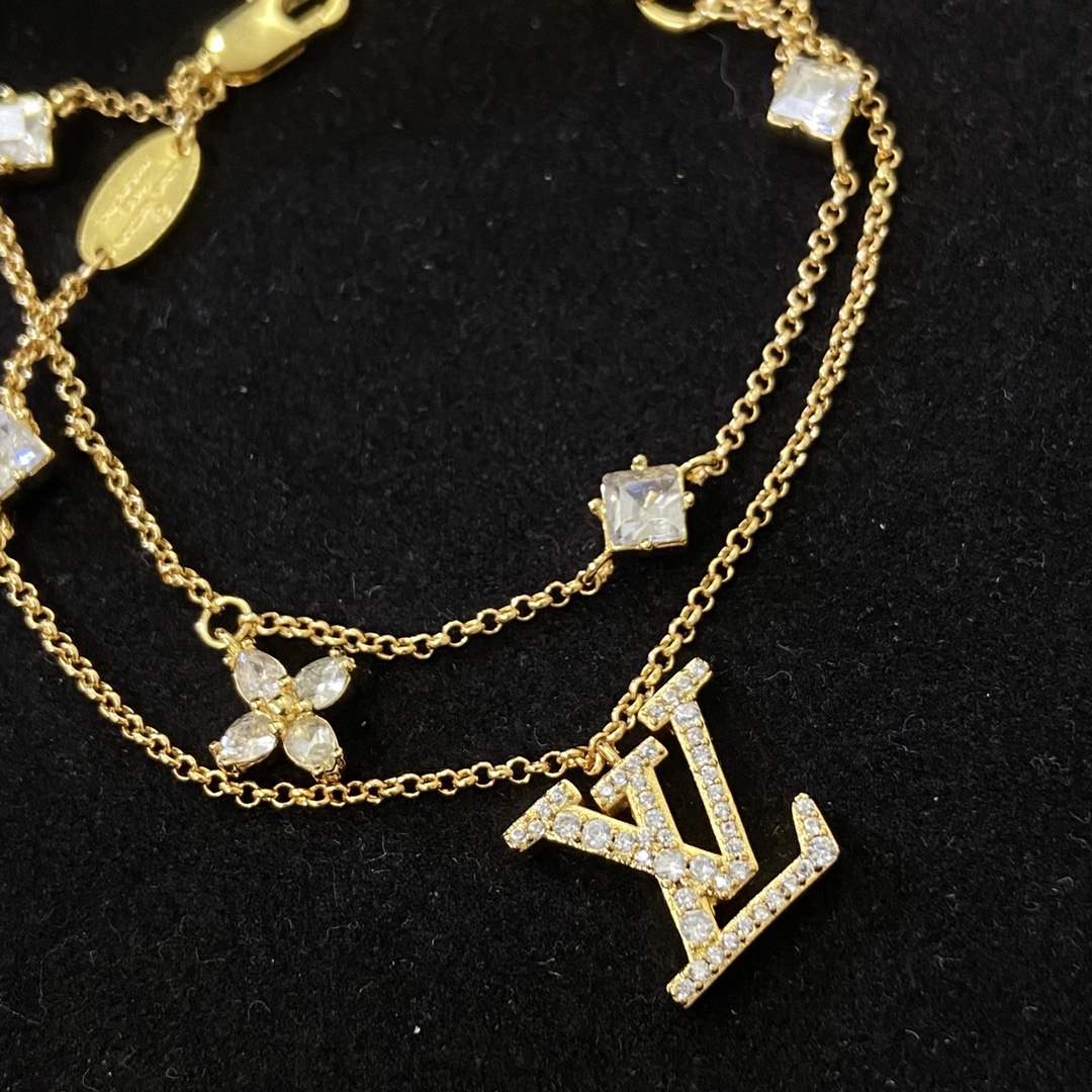 Louis Vuitton Double-Strand Monogram Bracelet (Includes full set - Comprehensive 3