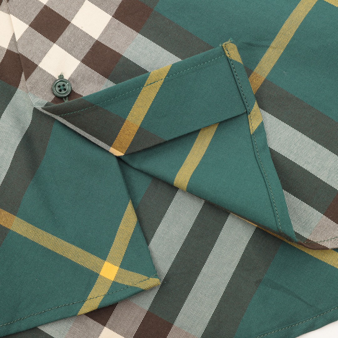 Burberry/巴宝莉 大格纹战马刺绣棉质长袖衬衫