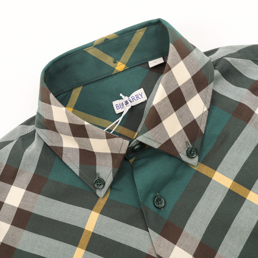 Burberry/巴宝莉 大格纹战马刺绣棉质长袖衬衫