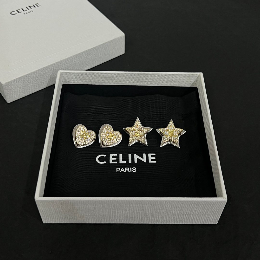 【批80】Celine 赛琳 耳钉 一直是简约时尚界的标杆大胆的设计 百看不厌▪️搭配起来更Fashion ✨✨