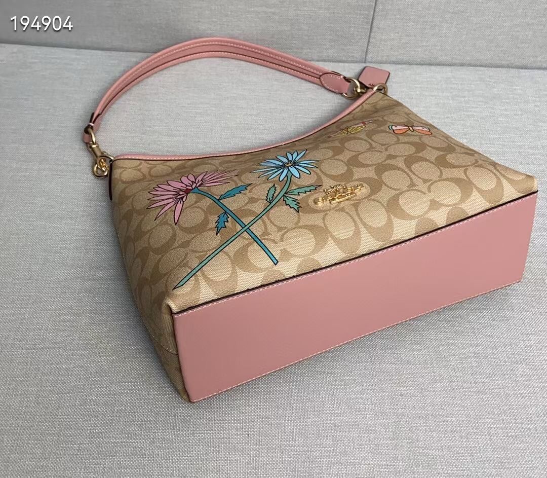 Coach Coach蔻驰最新款Laurel CU393 系列 XObsered限量款花朵蝴蝶印花非常漂亮 顶部带拉链