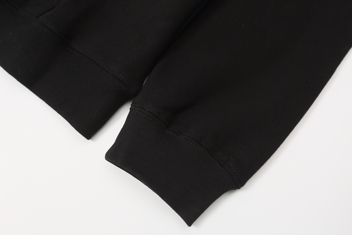 New Hooded Hoodie with Three Coats of Sand Dunes – NCP LM831# – Black/White, Sizes S-XL - 图片 9