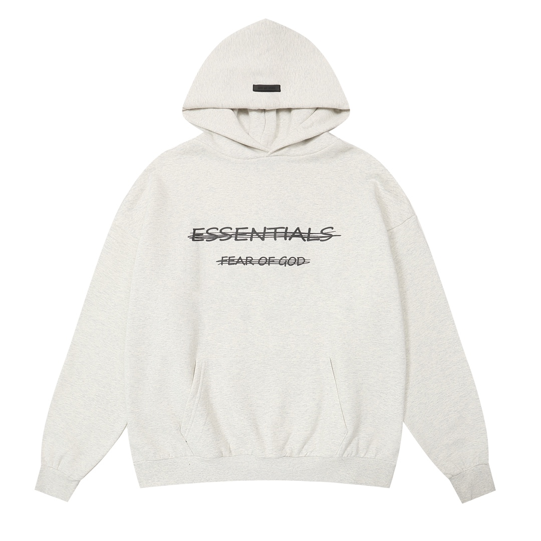 Fear of God Hoodie New Deliveries: NCP LM841# Black/Light Gray, Sizes S-XL. - 图片 2