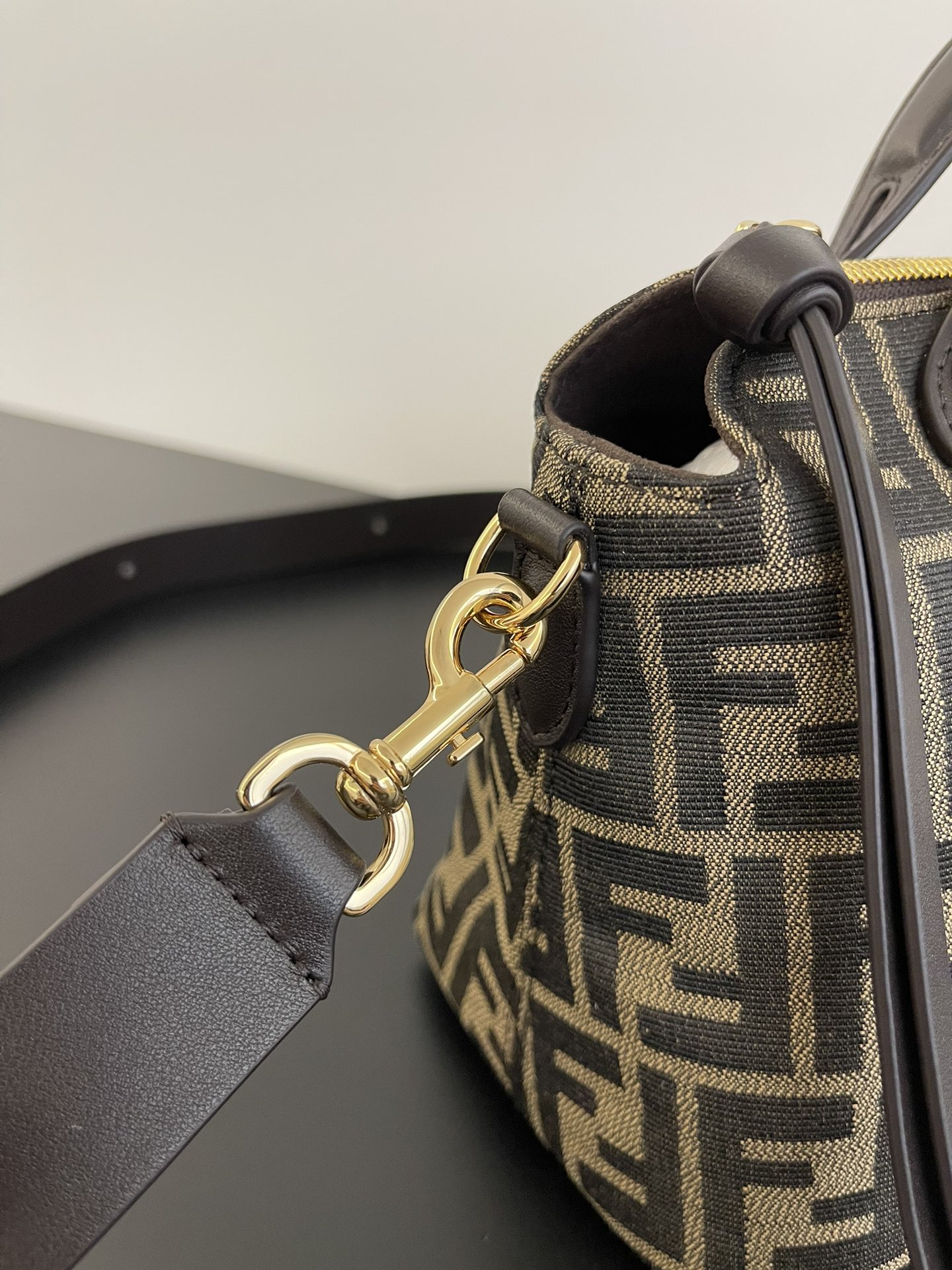 Fendi By The Way Mini Boston Bag with FF Motif and Adjustable Shoulder Strap 5 i1725606786 3681 2