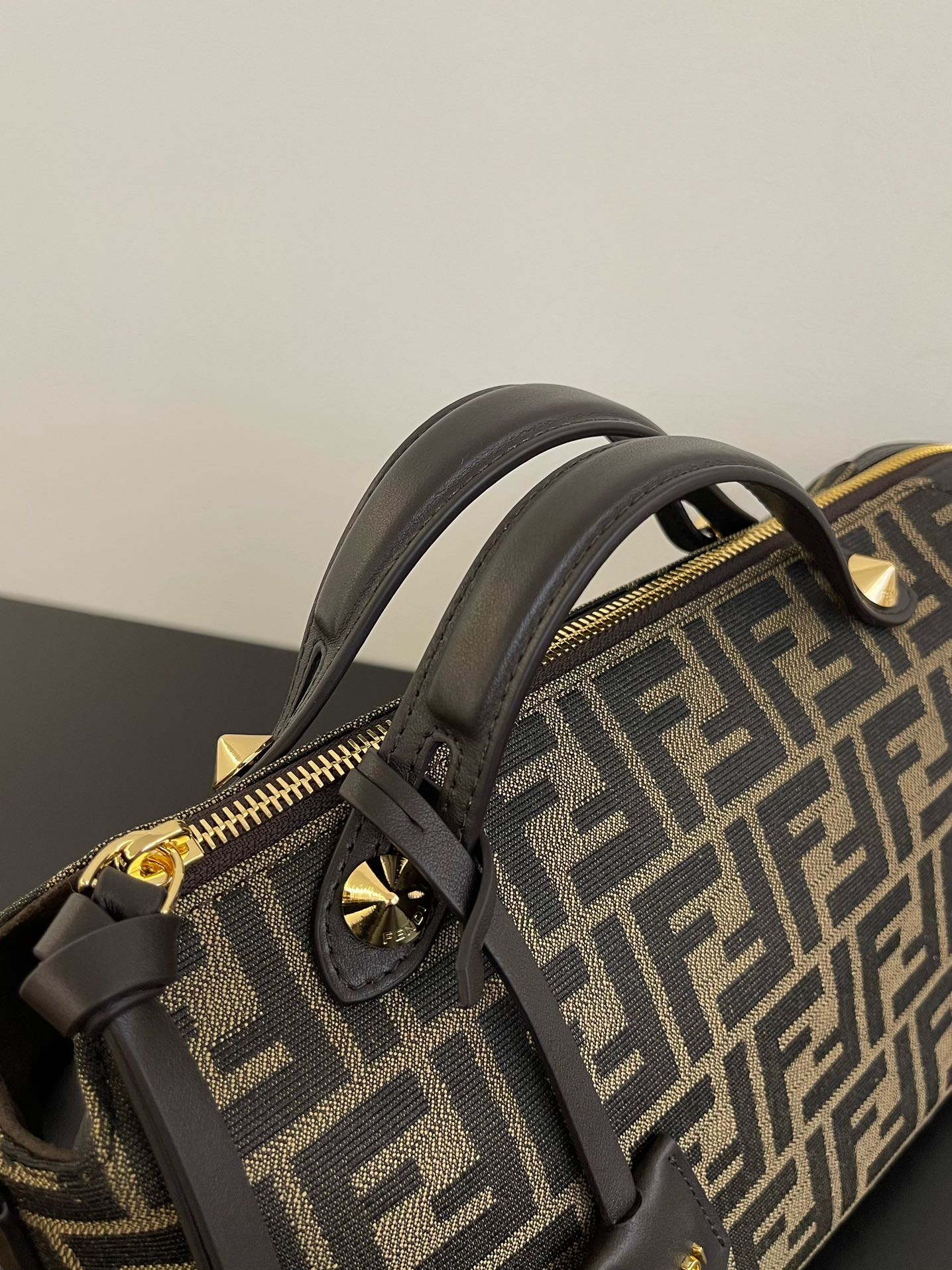 Fendi By The Way Mini Boston Bag with FF Motif and Adjustable Shoulder Strap 3 i1725606786 6976 0