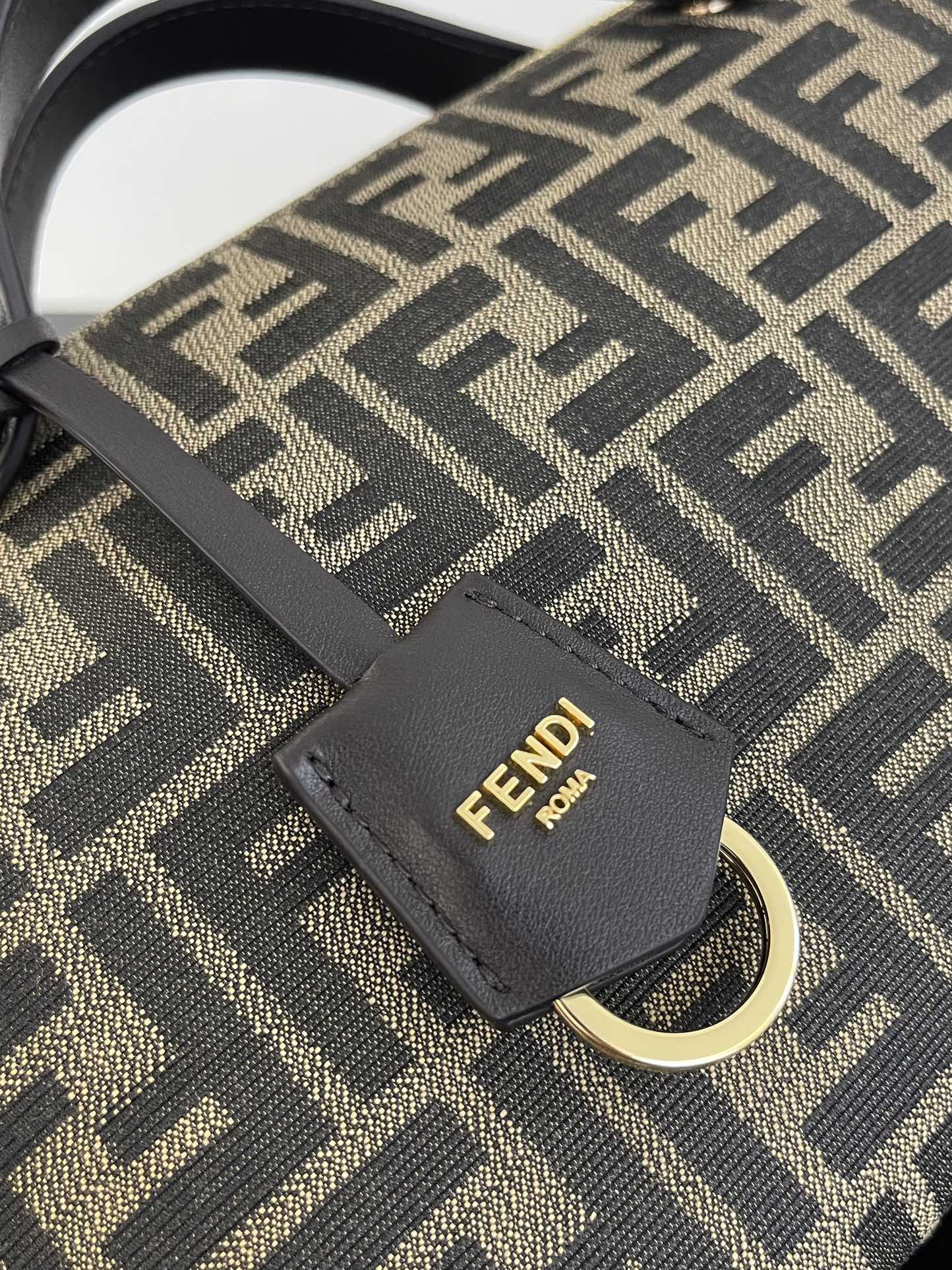 Fendi By The Way Mini Boston Bag with FF Motif and Adjustable Shoulder Strap 4 i1725606786 8185 1