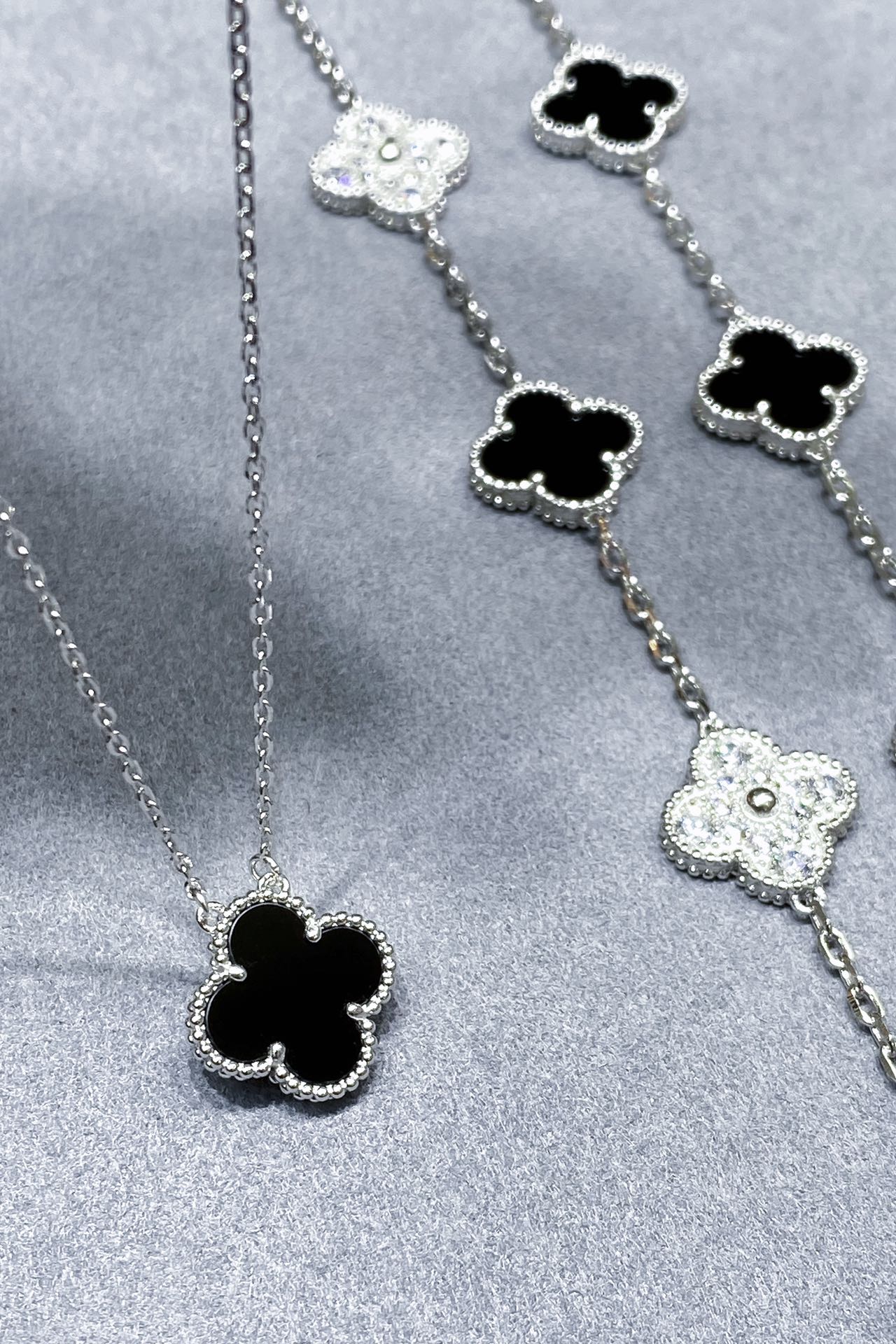 Van Cleef & Arpels 高版本vca黑玛瑙白金色系列