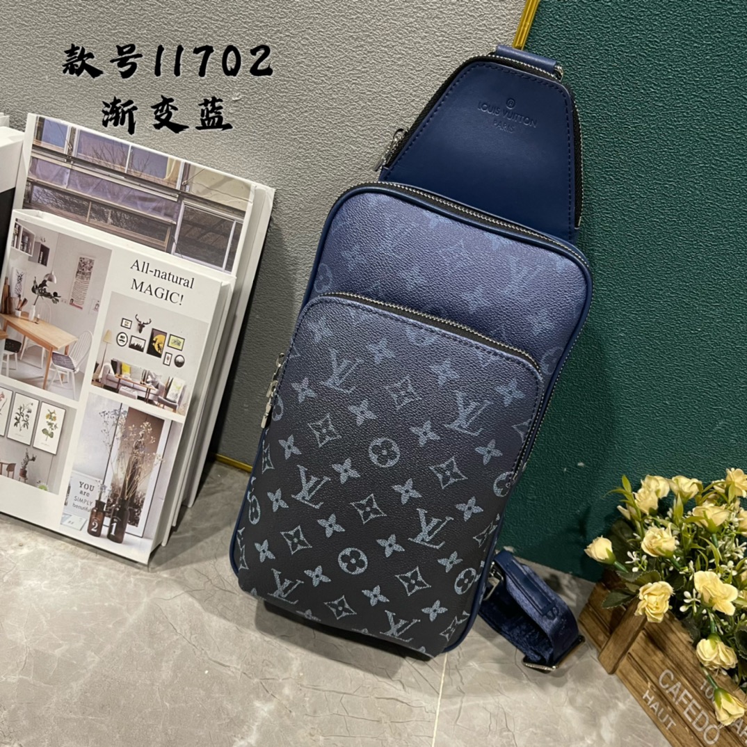 Louis Vuitton LV Avenue Crossbody & Shoulder Bags Replcia Cheap From China
 Blue Green Damier Graphite Canvas Casual M11702