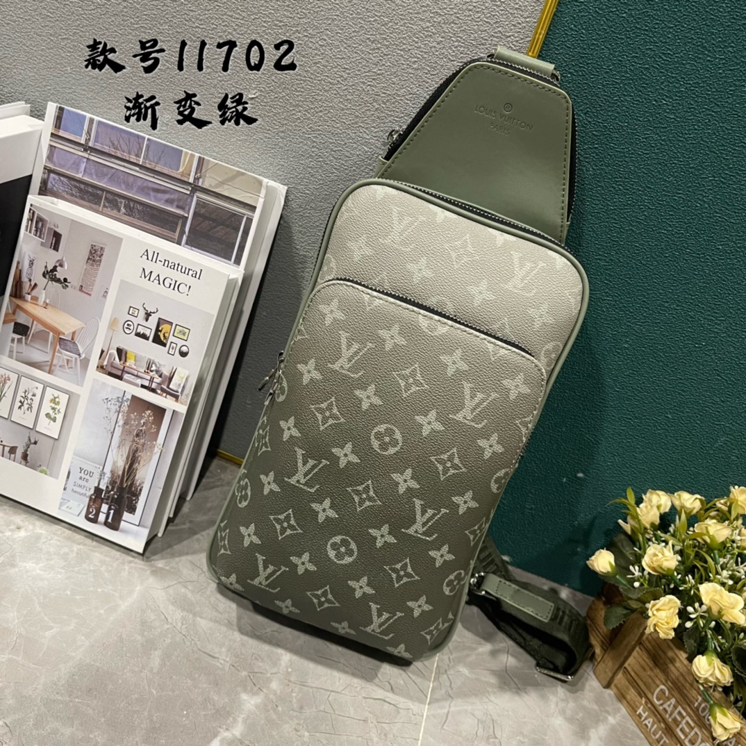 Louis Vuitton LV Avenue Crossbody & Shoulder Bags Blue Green Damier Graphite Canvas Casual M11702