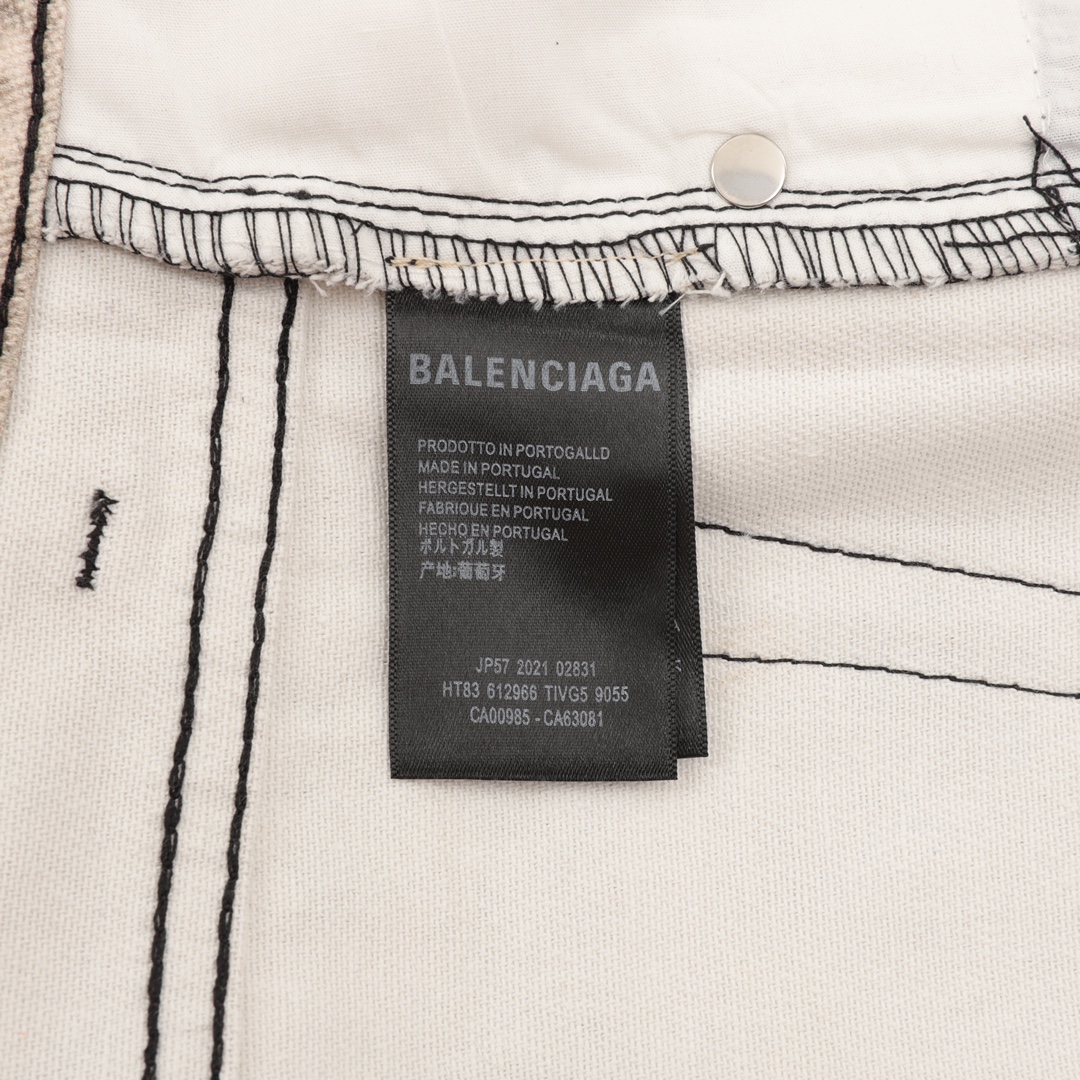 balenciaga/巴黎世家 水洗宽松阔腿牛仔裤