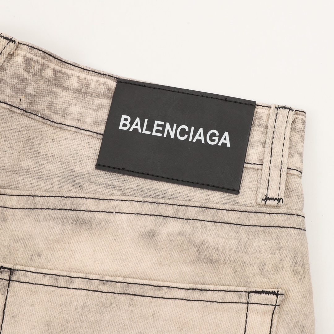 balenciaga/巴黎世家 水洗宽松阔腿牛仔裤