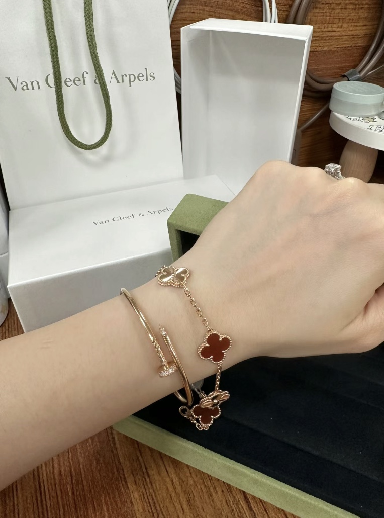 Van Cleef & Arpels 高版本vca红玉髓玫瑰金色系列