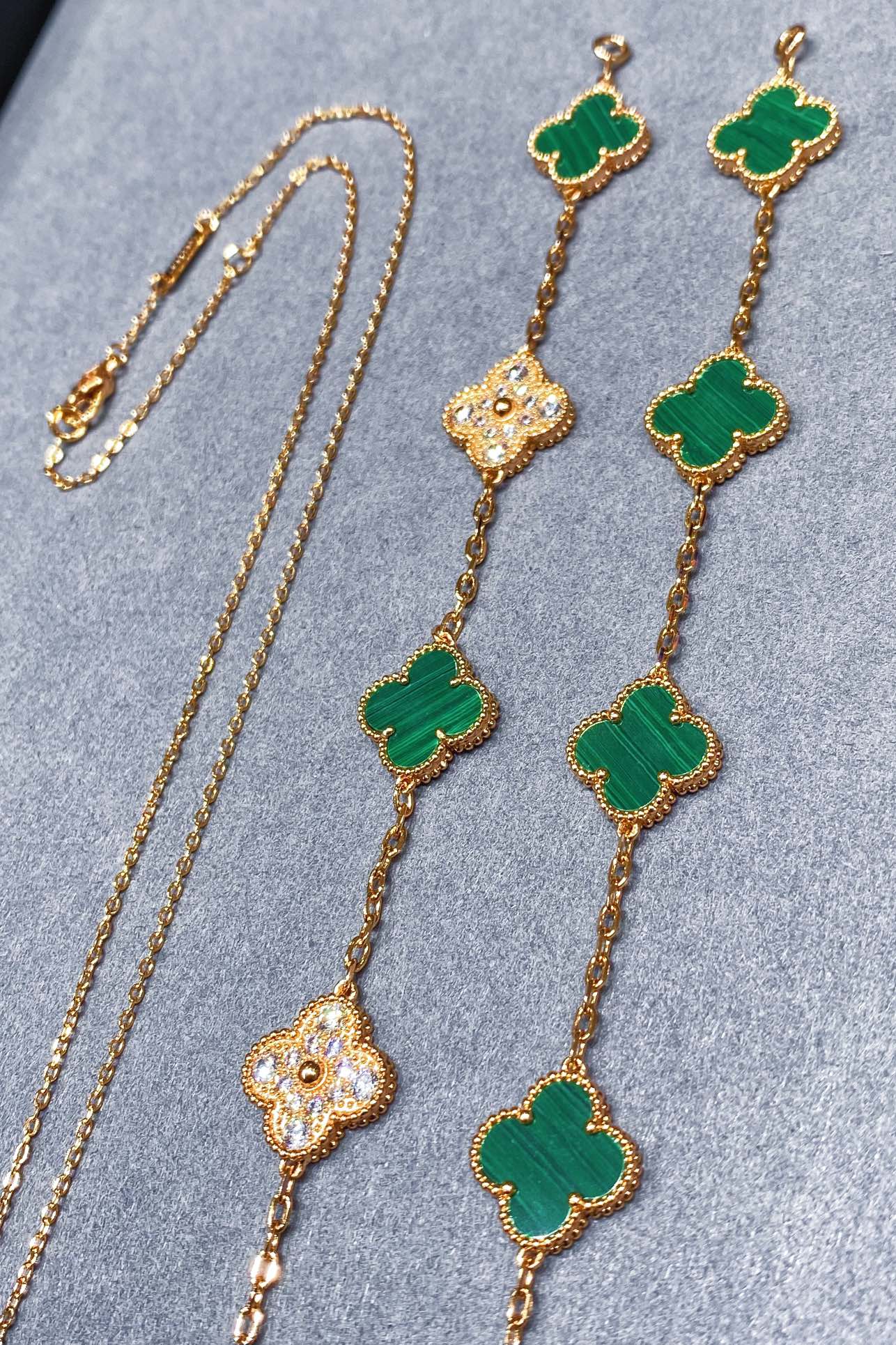 Van Cleef & Arpels 高版本vca孔雀石玫瑰金色系列