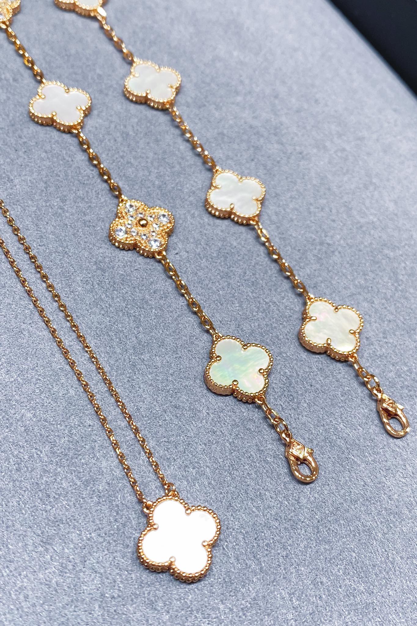 Van Cleef & Arpels 高版本vca白贝玫瑰金色系列