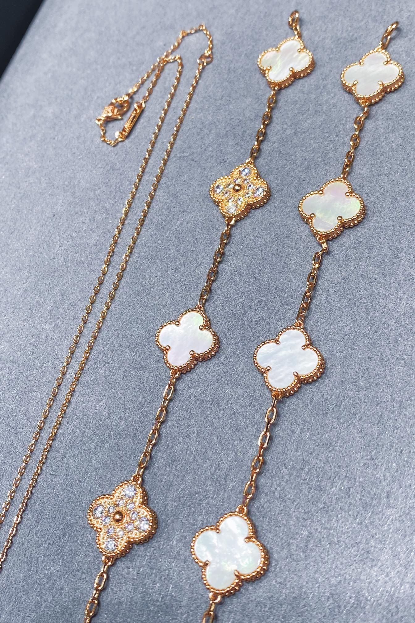 Van Cleef & Arpels 高版本vca白贝玫瑰金色系列