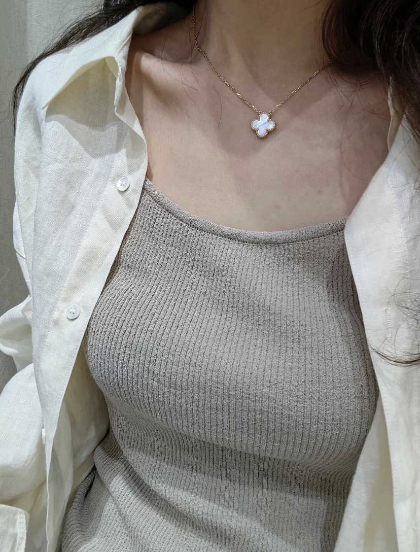 Van Cleef & Arpels 高版本vca白贝玫瑰金色系列
