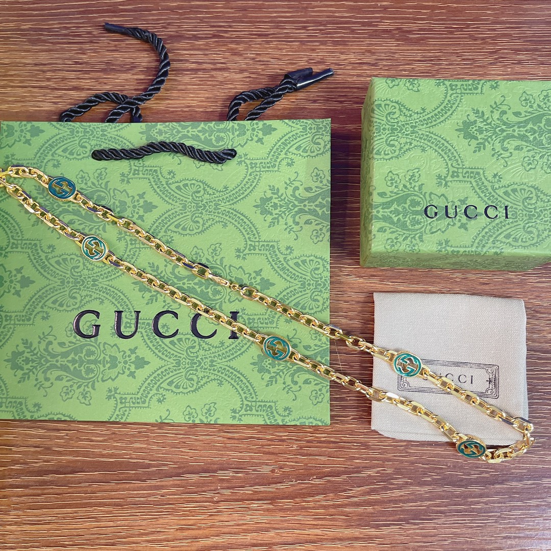NO:108879,The latest release of Gucci 24 K gold necklace, jewelry boutique, gucci, necklace, gold19860909最新发布古驰24 K黄金色项链,饰品精品,gucci,necklace,gold,Jewelry