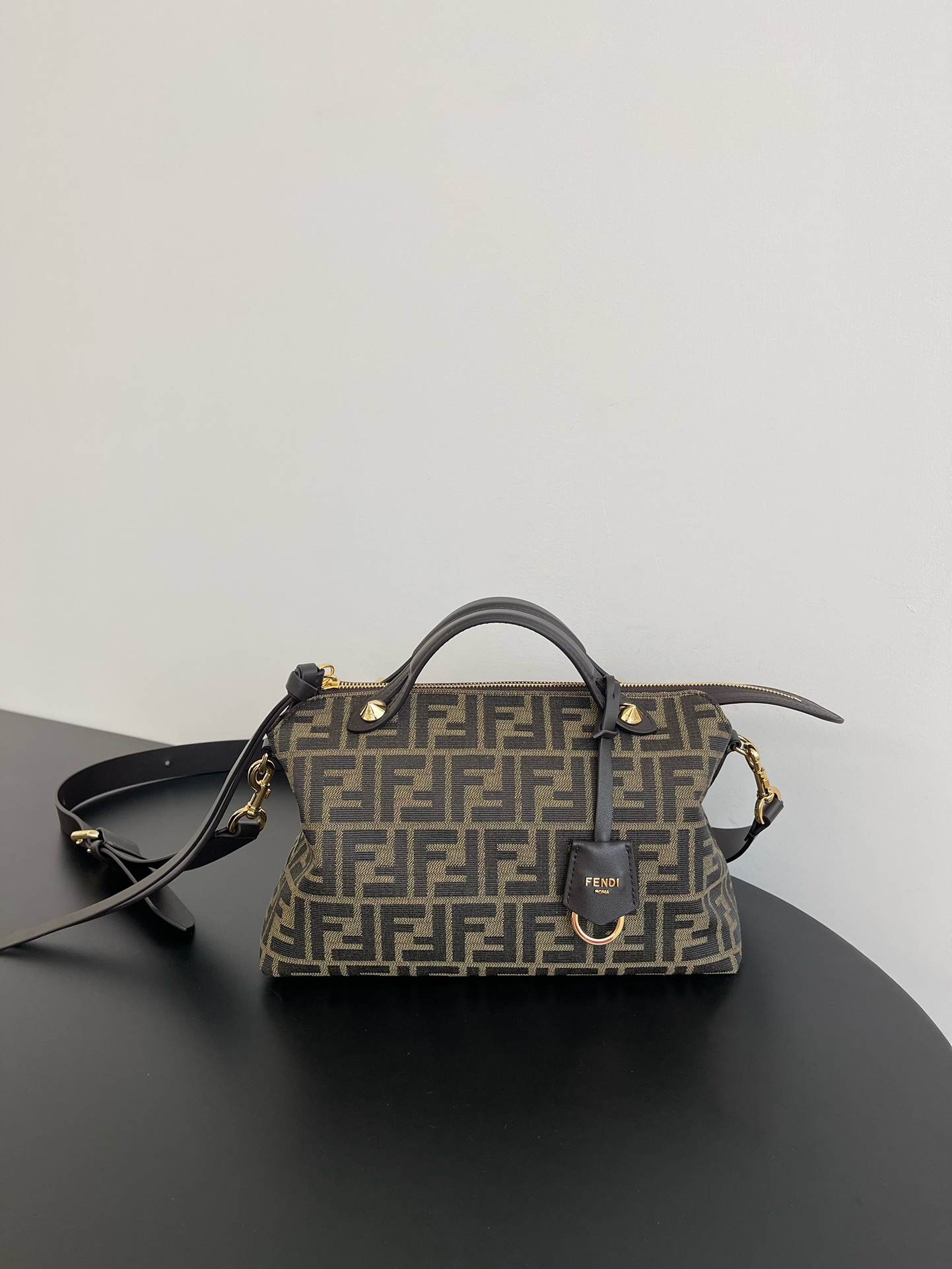 Fendi By The Way Mini Boston Bag with FF Motif and Adjustable Shoulder Strap 1 i1725777489 3820 0