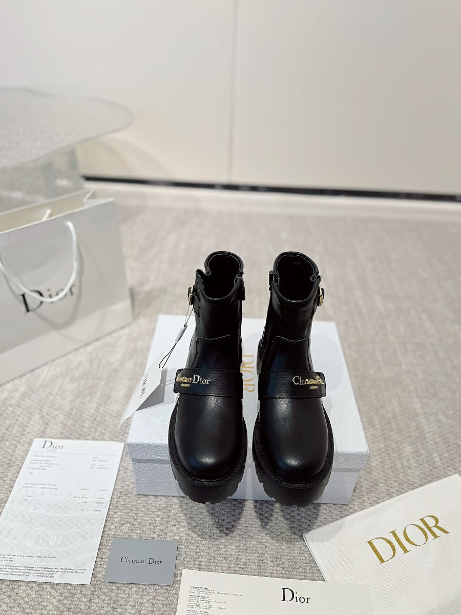 Dior Short Boots Calfskin Cowhide