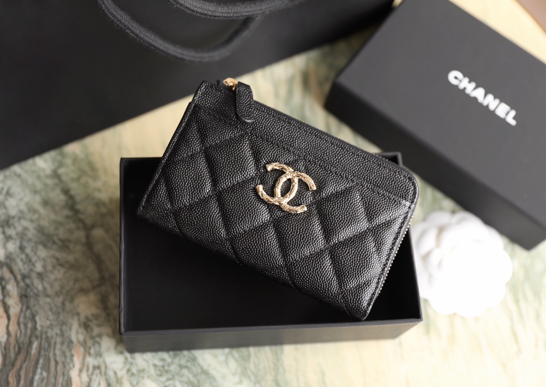 Chanel Online
 Wallet Card pack Black All Steel Cowhide Fall/Winter Collection