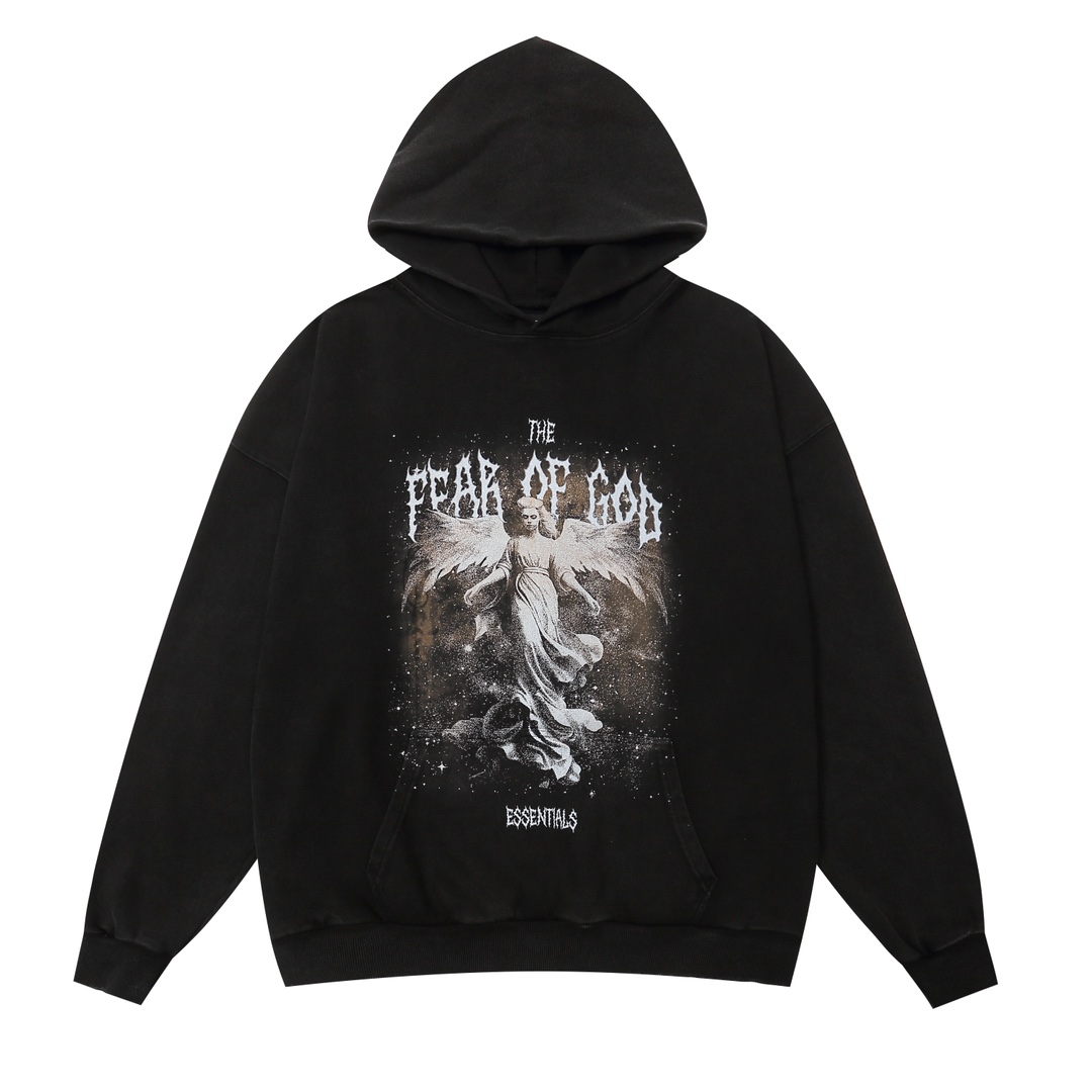 Fear of God Free Angels Clothing: New Essentials in Water Washing Black