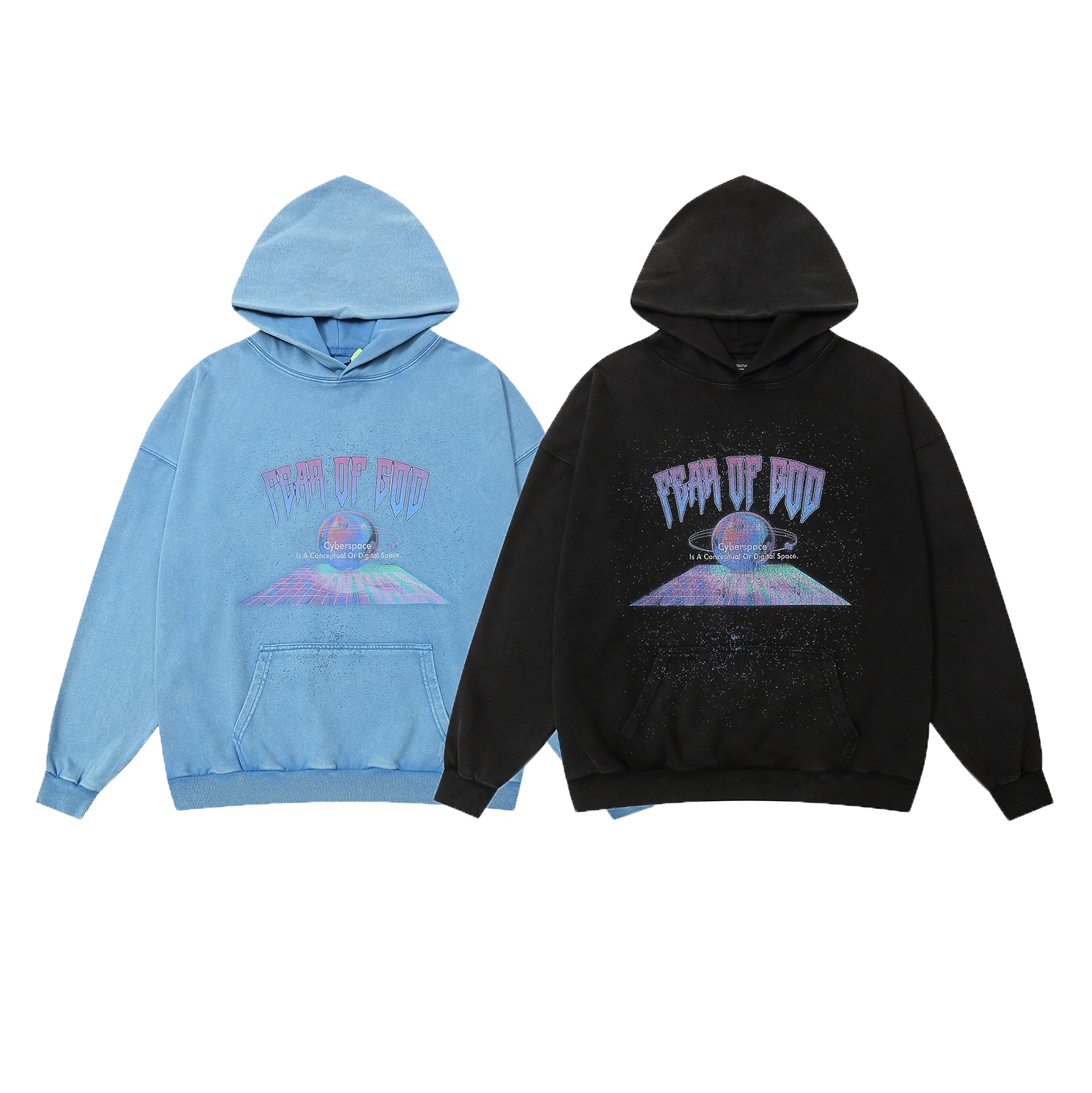 ESSENTIALS Clothing Hoodies Black Blue Essential Hooded Top