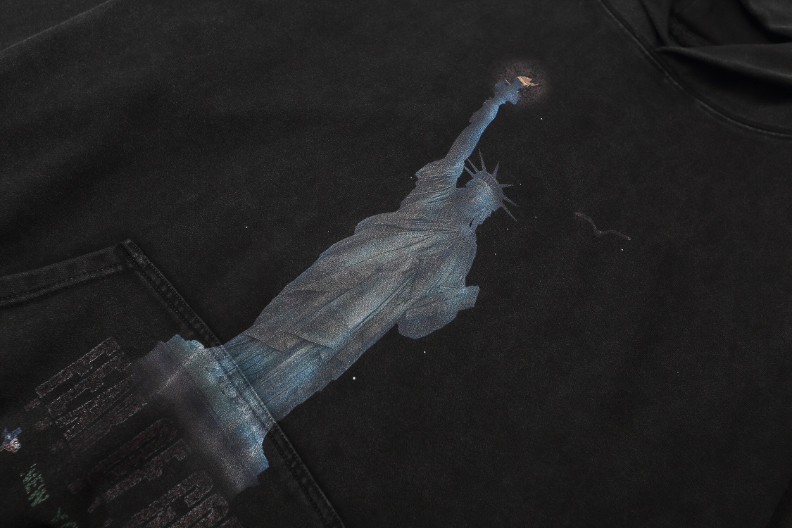 Fear of God Statue of Liberty Fog High Street Fashion Essentials in Water Washing Black - 图片 4