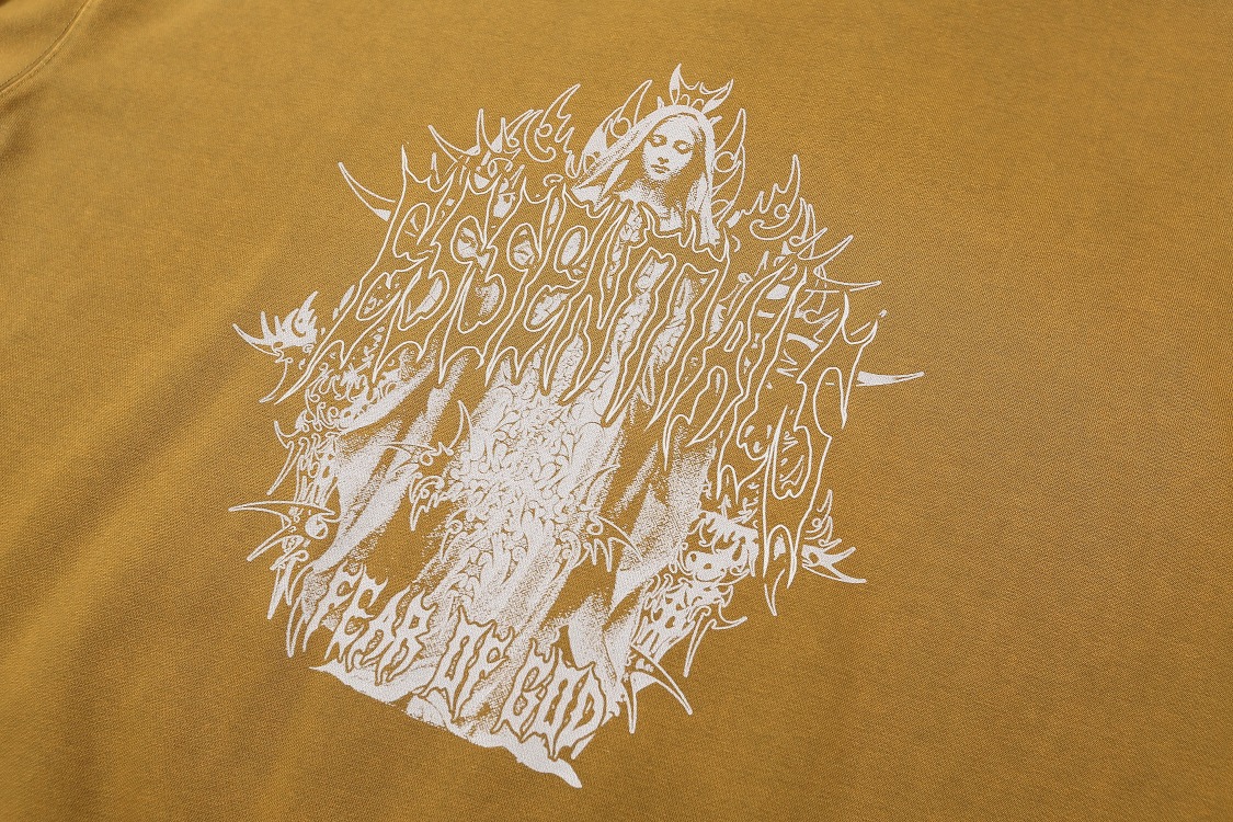 Fear of God Hoodie: Notre Dame Sanctuary Collection, Water Wash Black/Green, Sizes S-XL - 图片 8