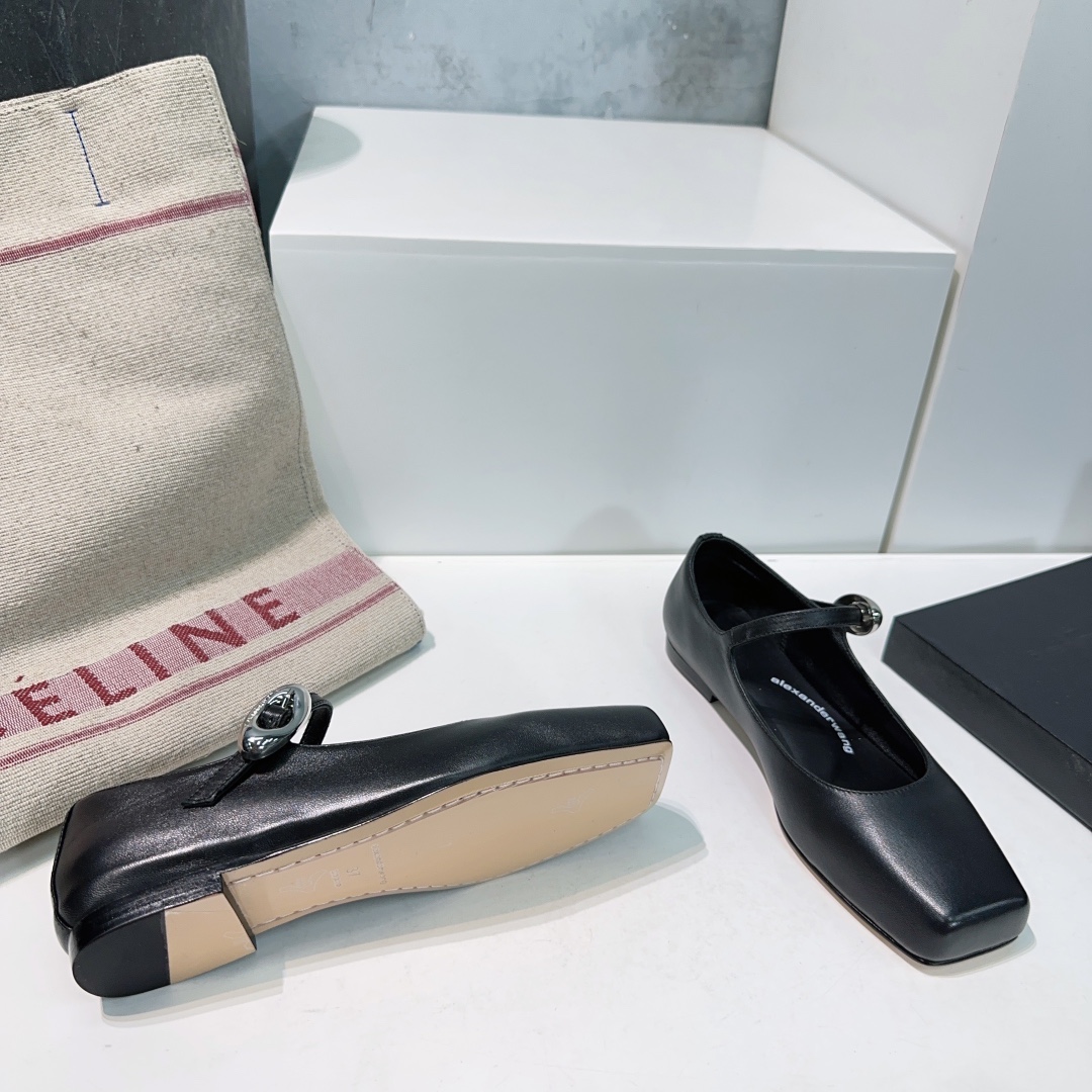“Alexander Wang Ballet Shoes: High Quality, Czech Diamond Detail, Imported Solids” - 图片 8