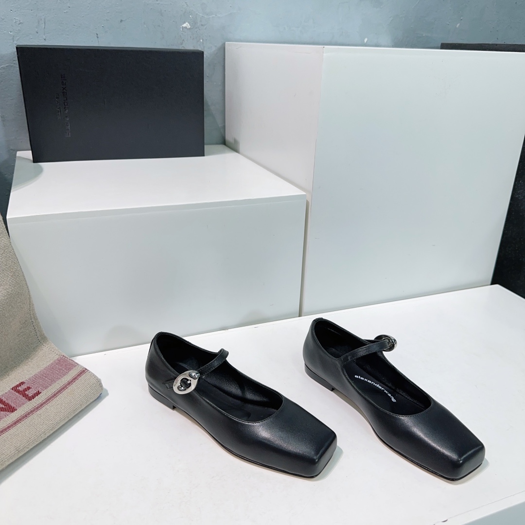 “Alexander Wang Ballet Shoes: High Quality, Czech Diamond Detail, Imported Solids” - 图片 2