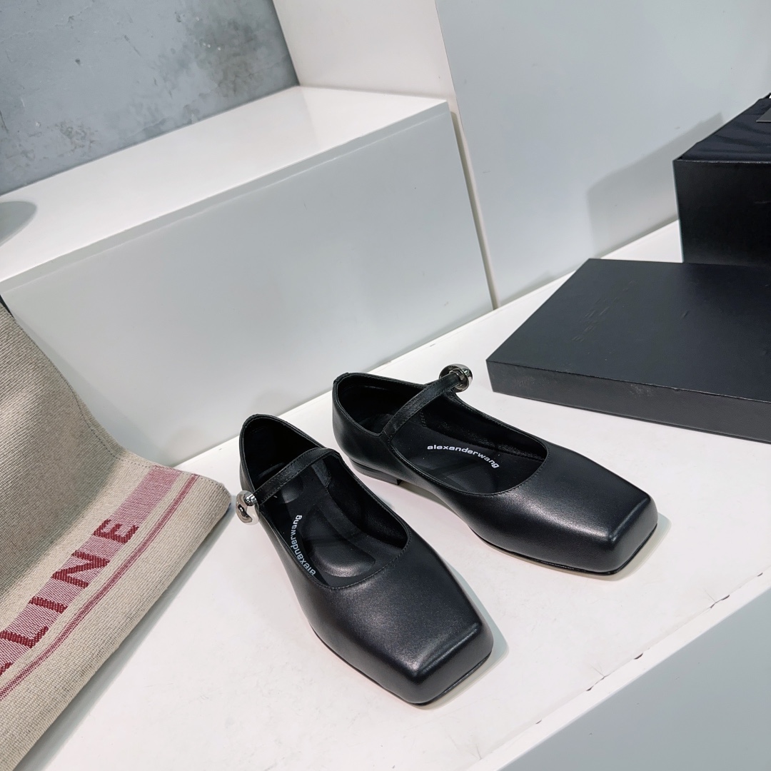 “Alexander Wang Ballet Shoes: High Quality, Czech Diamond Detail, Imported Solids” - 图片 7