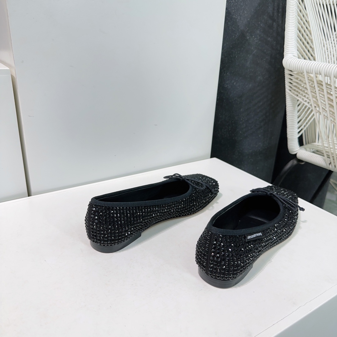 “High Quality Alexander Wang Ballet Shoes with Czech Diamond Sparkle” - 图片 5