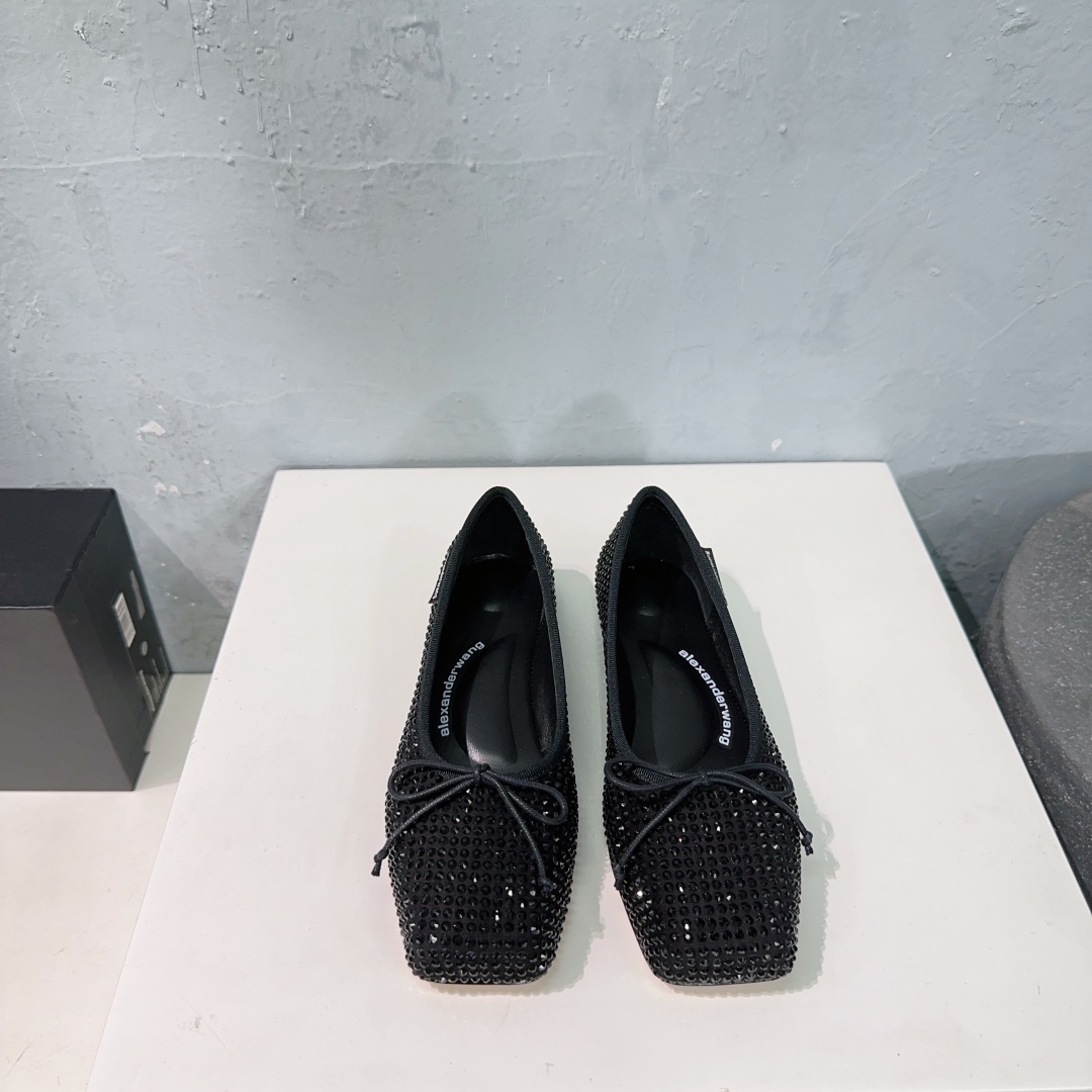 “High Quality Alexander Wang Ballet Shoes with Czech Diamond Sparkle” - 图片 8