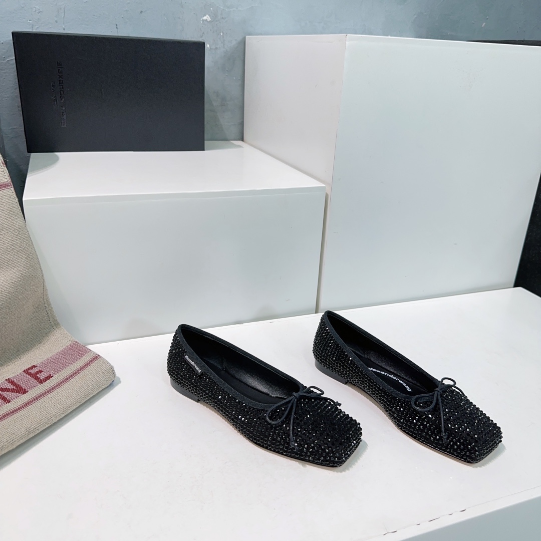 “High Quality Alexander Wang Ballet Shoes with Czech Diamond Sparkle” - 图片 7