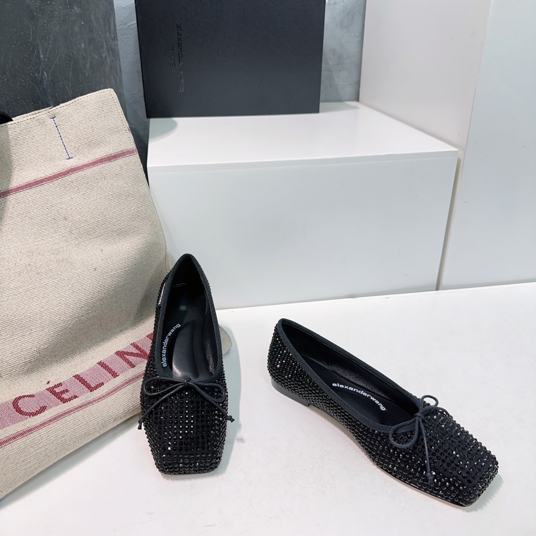 “High Quality Alexander Wang Ballet Shoes with Czech Diamond Sparkle” - 图片 6