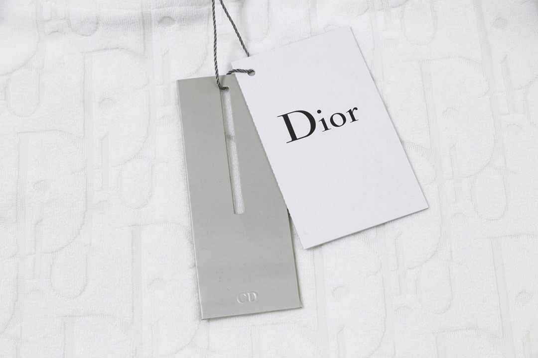 迪奥/Dior 秋冬新品 暗纹字母毛巾绣连帽卫衣