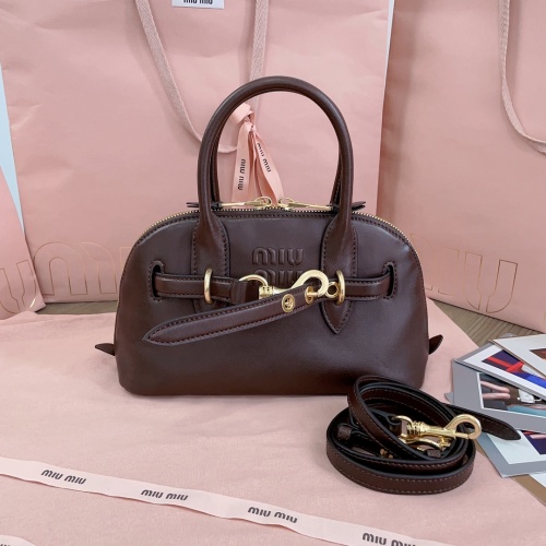 Miu Miu Aventure Nappa Leather Handbag, Top Handle, Retro Design 1 Miu Miu Aventure Nappa Leather Handbag, Top Handle, Retro Design