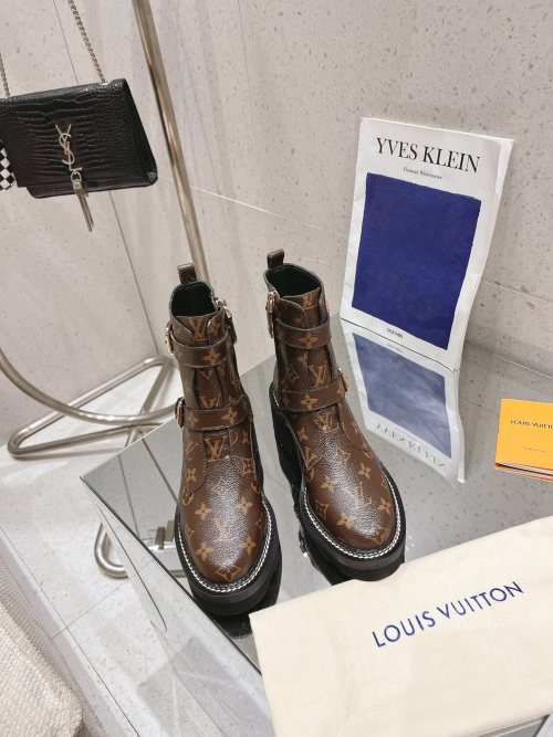Louis Vuitton Beaubourg Ankle Boots in Signature Monogram Leather 1 Louis Vuitton Beaubourg Ankle Boots in Signature Monogram Leather