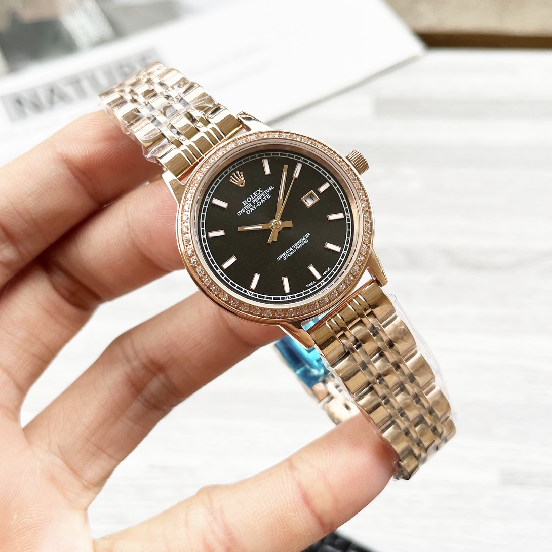 Rolex Couple’s Wristwatches: 987 Belt, Stone Cores, Crystal Steel Shell, 40mm Male, 30mm Female
