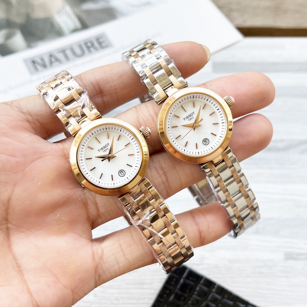 “Skyshow Elegance Series: White Gold Watch Chain with Precision Technology” - 图片 7