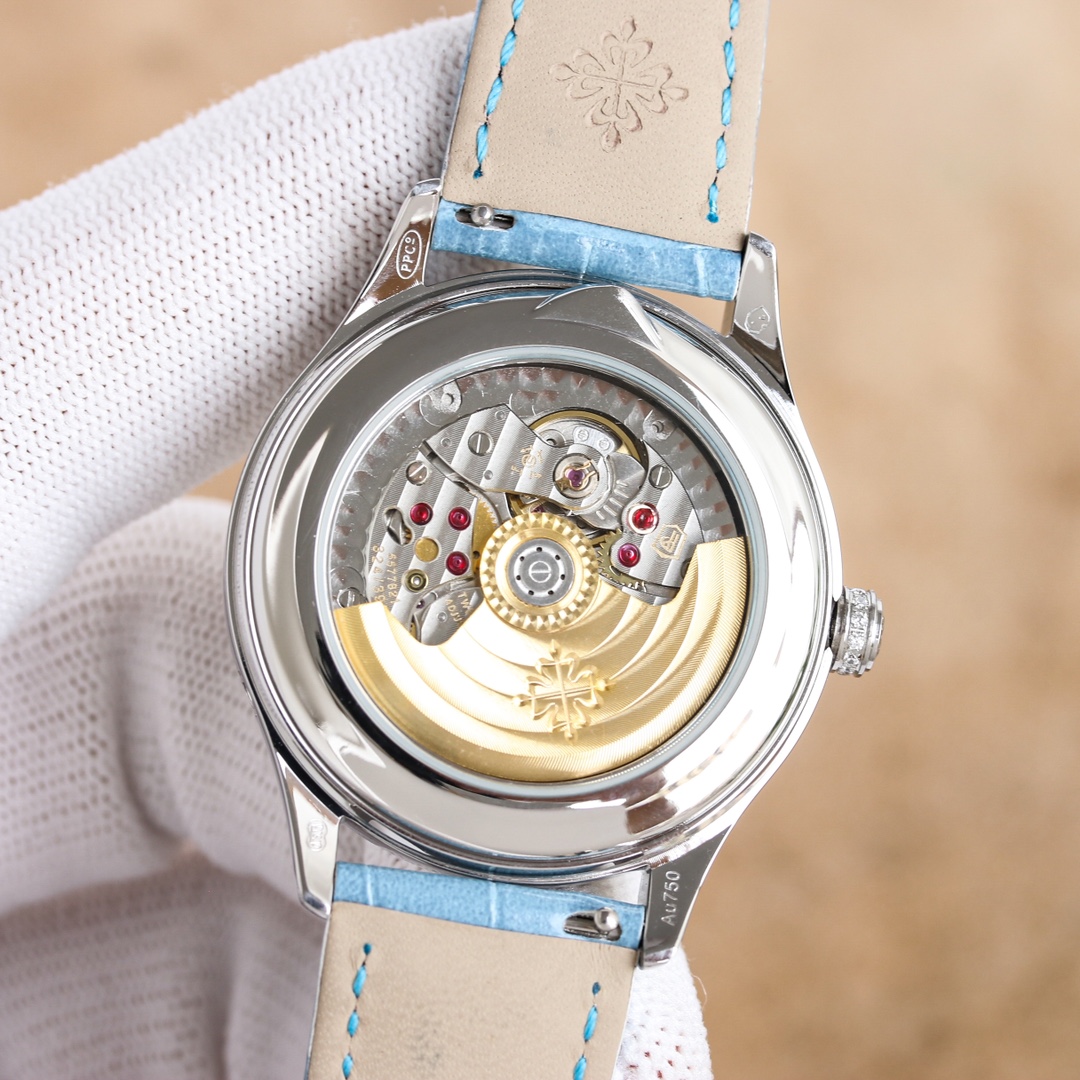 Luxurious 4140 Half-Drill Watch with Annual Calendar and Elegant Design - 图片 8