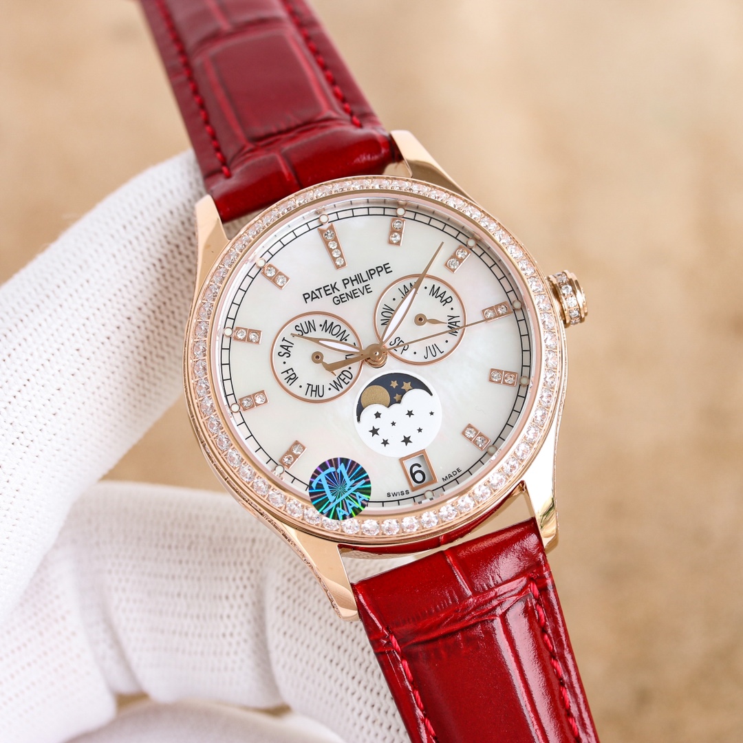 Luxurious 4140 Half-Drill Watch with Innovative Annual Calendar Display - 图片 2