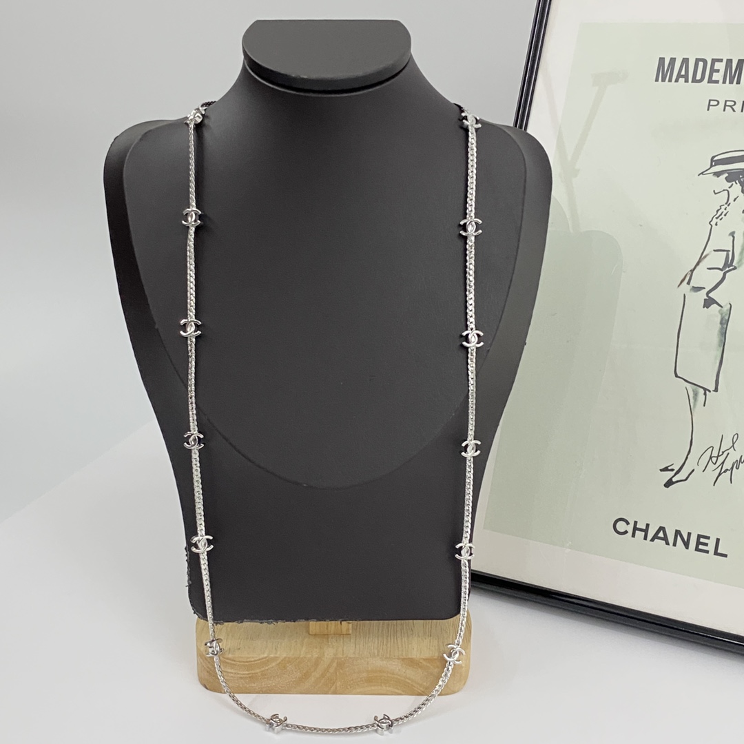 Chanel Joyas Collar Plata Fashion Casual