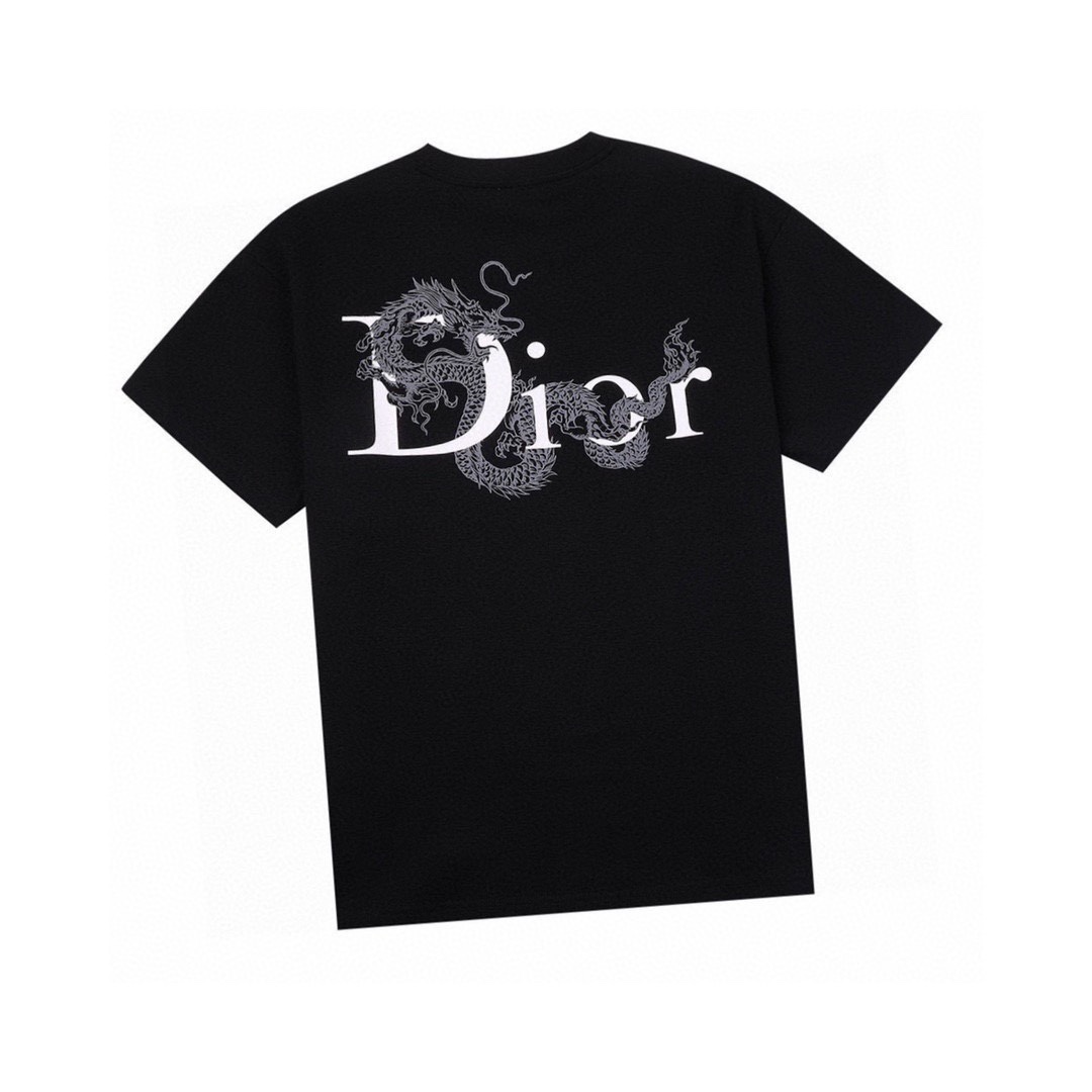 迪奥/Dior 夏季新款高端品质 龙年限定经典字母印花圆领短袖T恤