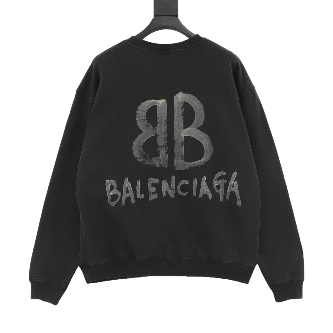 Balenciaga 巴黎世家 手绘夜光印花圆领卫衣