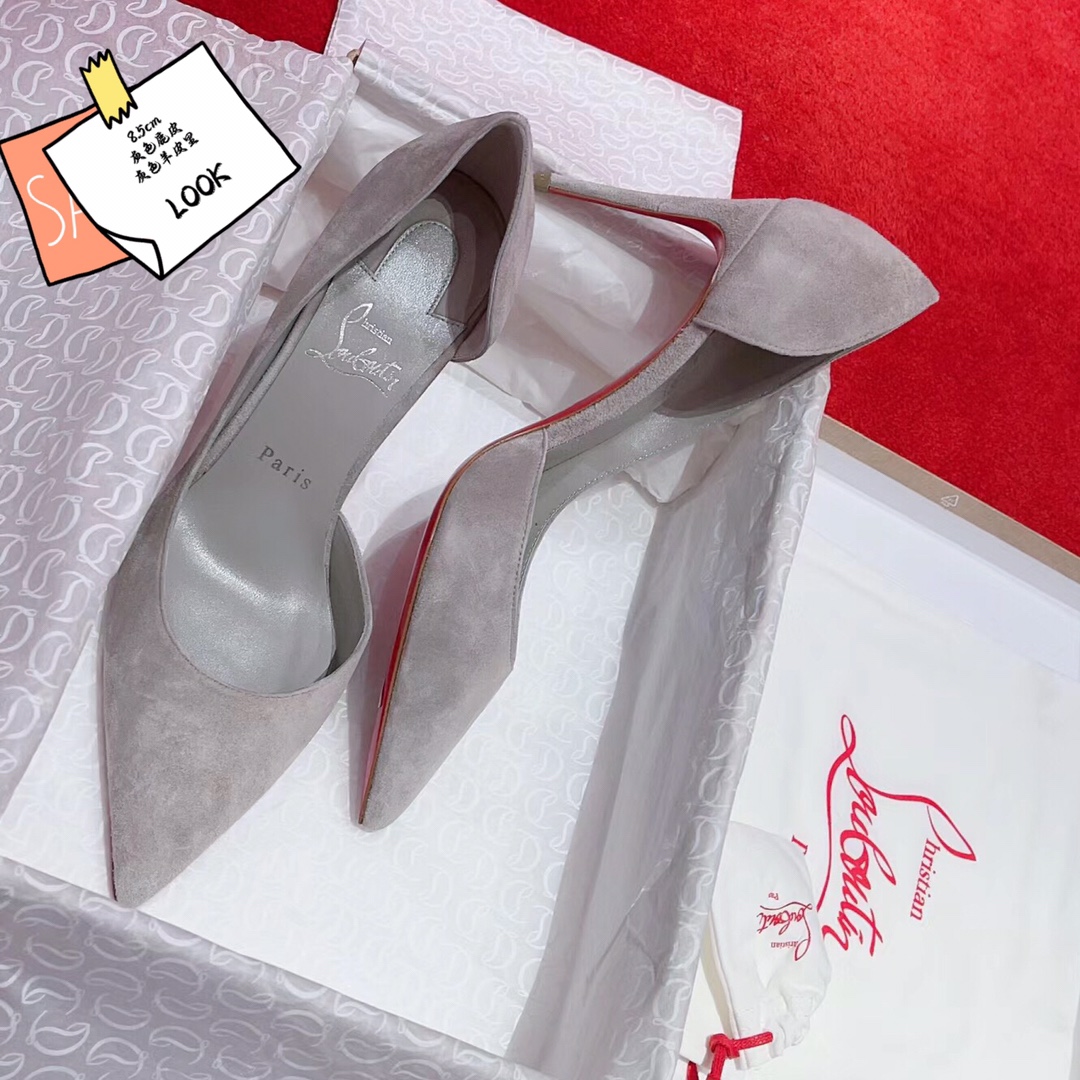NO:100258,High-end customized autumn and winter classic series!  H8.5Cm, size 34-42. Customized models are not refundable or exchanged. 9039-, gray deer leather, gray sheepskin, official website synchronization Standard European code No:9039- Color:gary/gary Material:veau velours Lining:goat leather Heel height:8.5Cm Sole:leather sole Size:EUR 34-42 (US 4-11):,,christian louboutin,sheepskin19860909高端订制秋冬精典款系列！ H8.5Cm,尺码34-42码. 订制款不退不换9039-,灰色鹿皮,灰色羊皮里,官网同步 标准欧码 No:9039- Color:gary/gary Material:veau velours Lining:goat leather Heel heigh:8.5Cm Sole:leather sole Size:EUR 34－42（US 4一11) :,,christian louboutin,sheepskin,Women's Shoes