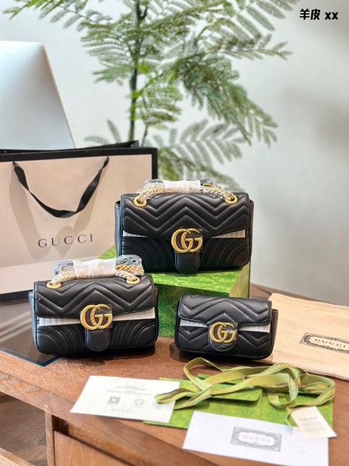 Gucci Marmont Leather Shoulder Bag,Double G,Gold Hardware, Chevron Design 1 Gucci Marmont Leather Shoulder Bag,Double G,Gold Hardware, Chevron Design
