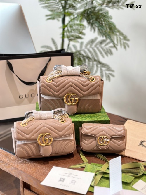Gucci Marmont Leather Shoulder Bag, Classic Design with Iconic GG Logo 1 Gucci Marmont Leather Shoulder Bag, Classic Design with Iconic GG Logo